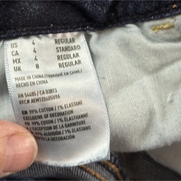 American Eagle Jegging Jeans Super Stretch Women’s Size 4 Faded Wash - Picture 12 of 13